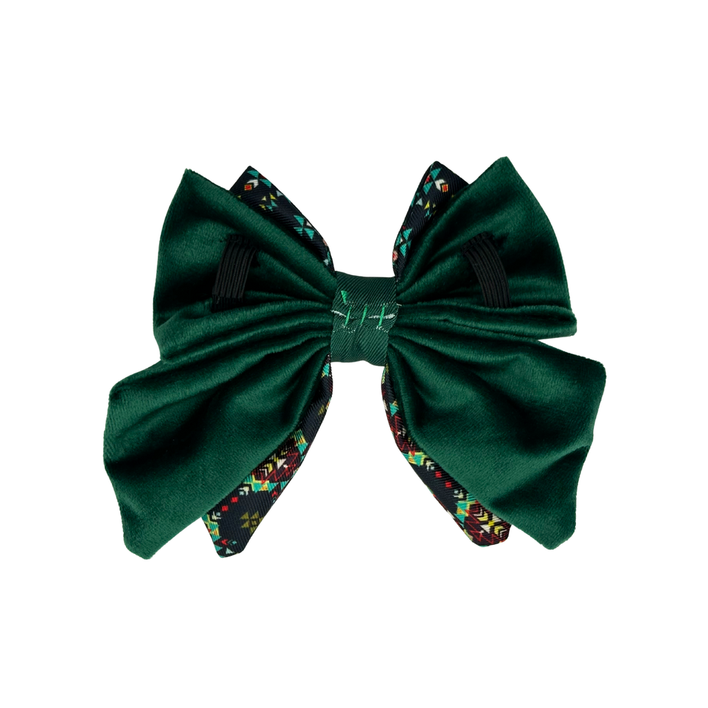 Midnight Emerald Velvet Sailor Bow Tie
