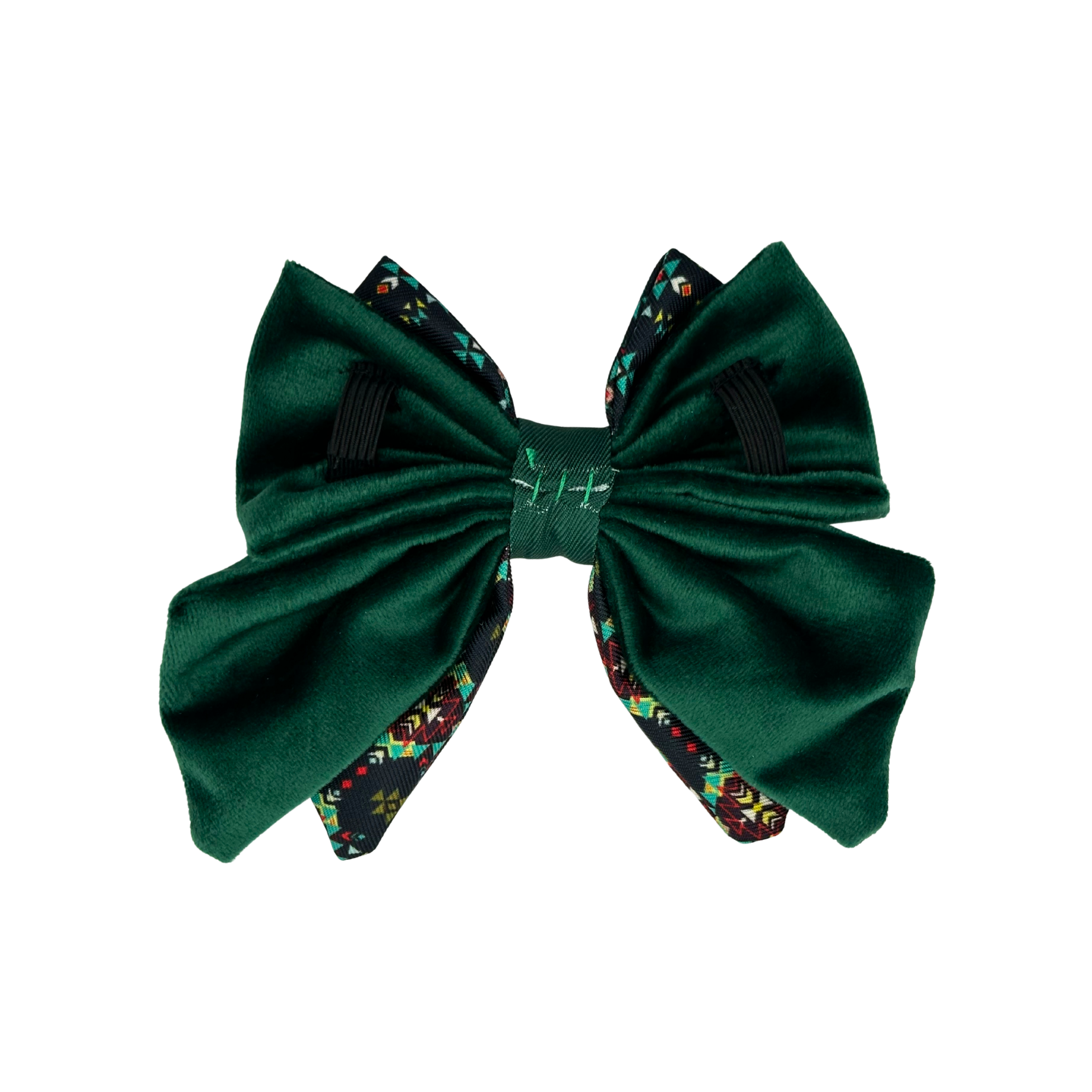 Midnight Emerald Velvet Sailor Bow Tie