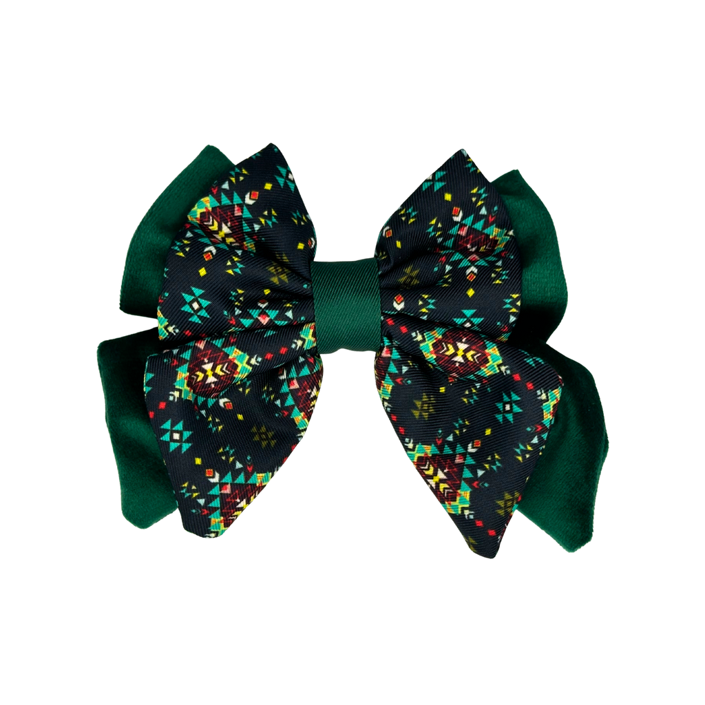 Midnight Emerald Velvet Sailor Bow Tie